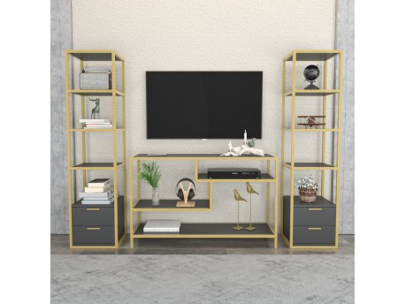 HANAH HOME TV polica Robbins Gold Anthracite