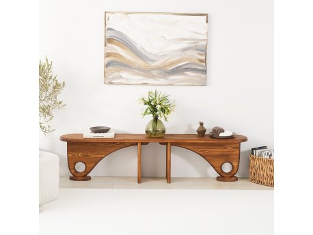 HANAH HOME TV polica Orbit Chesnut