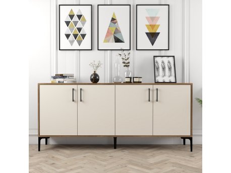 HANAH HOME Komoda Kiev Walnut Cream