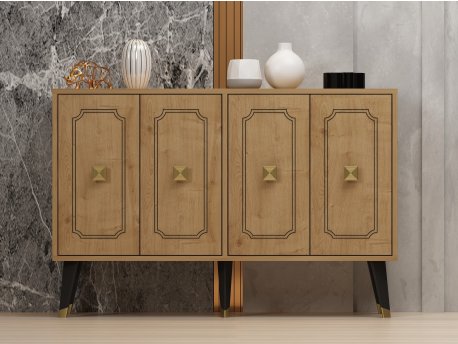 HANAH HOME Komoda Roland Sapphire Oak Gold