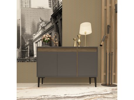 HANAH HOME Komoda Asude Anthracite Walnut