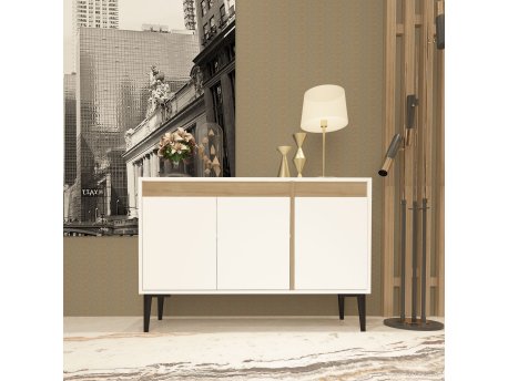 HANAH HOME Komoda Asude White Sapphire Oak