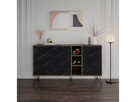 HANAH HOME Komoda Clara Dark Brown Bendir