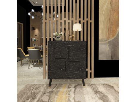 HANAH HOME Komoda Makro Black