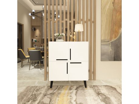 HANAH HOME Komoda Makro White
