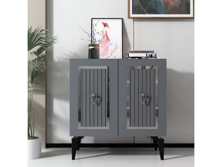 HANAH HOME Komoda Capri Anthracite Silver