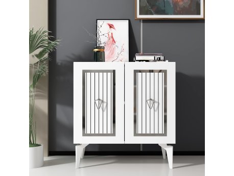 HANAH HOME Komoda Capri White Silver