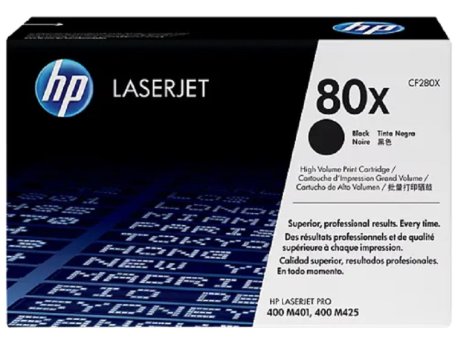 HP 80X High Yield Black Original LaserJet Toner Cartridge, CF280X