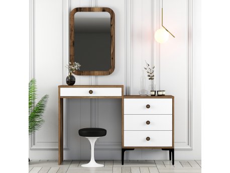 HANAH HOME Komoda Lizbon 544 Walnut White