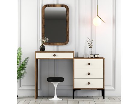 HANAH HOME Komoda Lizbon 547 Walnut Cream