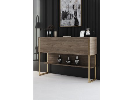 HANAH HOME Komoda Luxe Gold Walnut