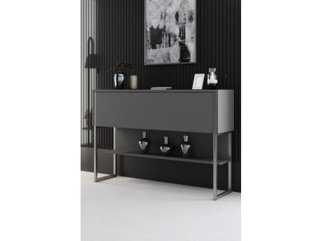 HANAH HOME Komoda Luxe Silver Anthracite
