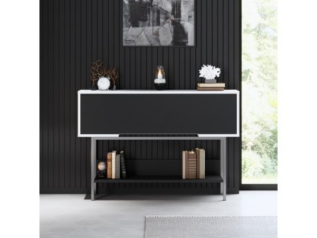 HANAH HOME Komoda Force Black White Silver