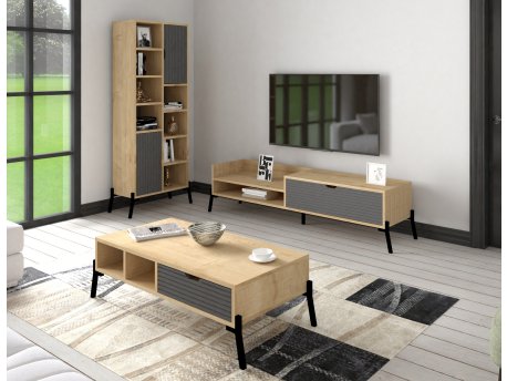 HANAH HOME Trotse Sapphire Oak Anthracite