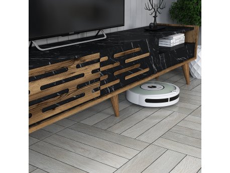 HANAH HOME Valensiya Walnut Black Marble
