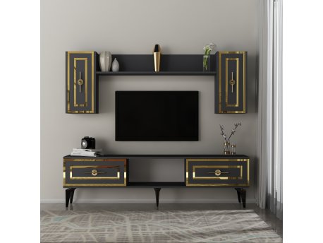 HANAH HOME TV polica Viola Anthracite