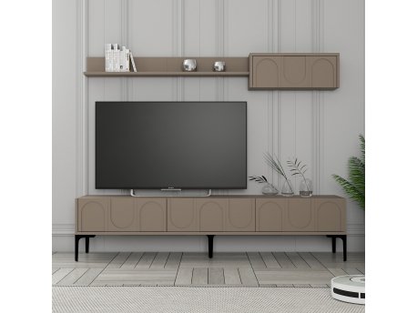 HANAH HOME TV polica Lyon 2 Atlas Black