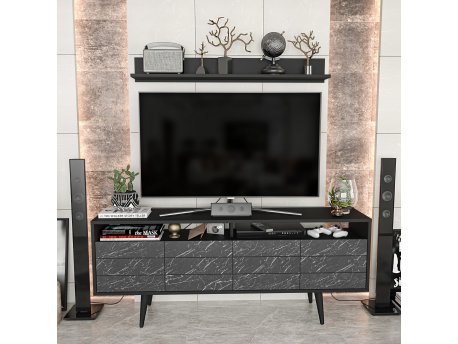 HANAH HOME TV polica Ola Black