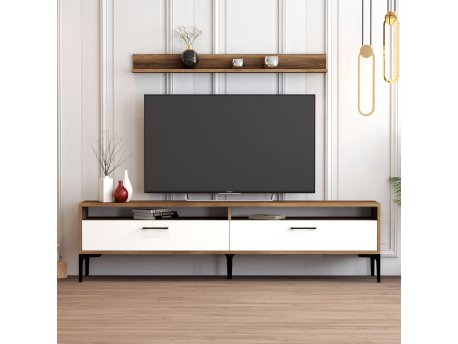 HANAH HOME TV polica Istanbul Walnut White