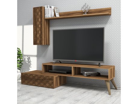 HANAH HOME TV polica Planet Walnut Walnut