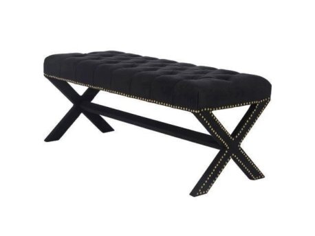 HANAH HOME Pelona Capraz Pouffe 120 Black Pouffe
