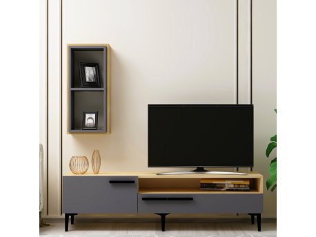 HANAH HOME TV polica Zera - Anthracite