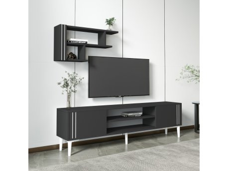 HANAH HOME TV polica Snow Set Anthracite