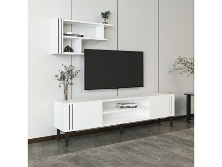 HANAH HOME TV polica Snow Set White