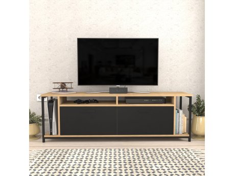 HANAH HOME TV polica Omar Oak Black