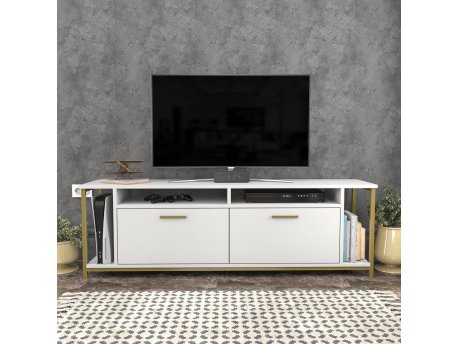 HANAH HOME TV polica Omar White Gold