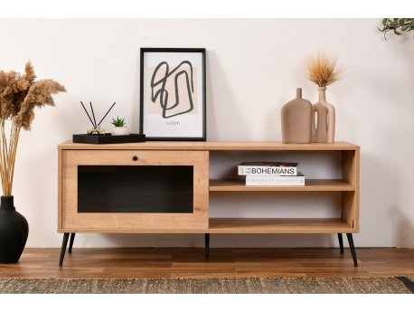 HANAH HOME TV polica Calvin 140 Glass
