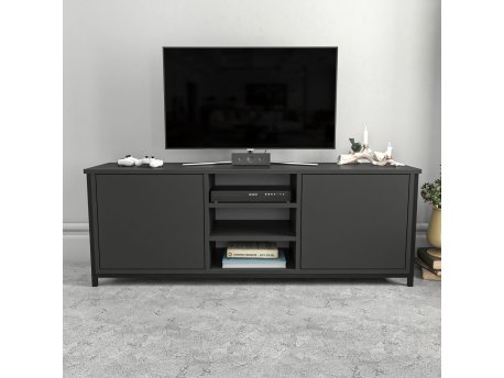 HANAH HOME TV polica Otis Black Anthracite