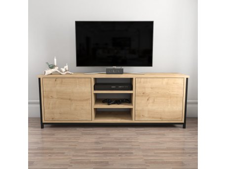HANAH HOME TV polica Otis Black Oak