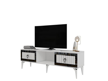 HANAH HOME TV polica Linda White Silver