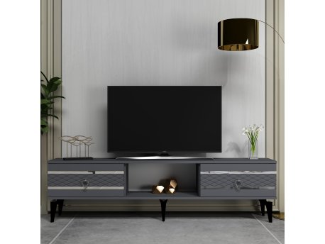 HANAH HOME TV polica Pelin Anthracite Silver