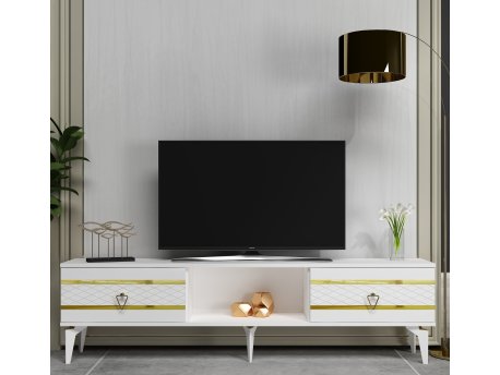 HANAH HOME TV polica Pelin White Gold