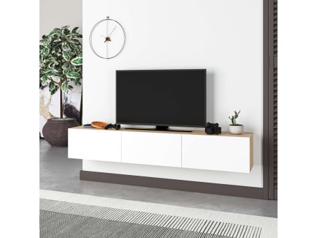 HANAH HOME TV polica Francy 180 Sapphire Oak White