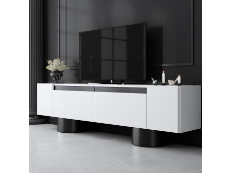 HANAH HOME TV polica Bohem White Black