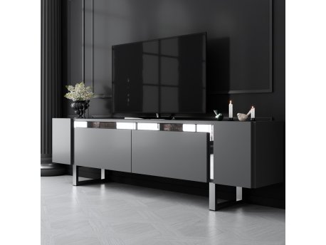 HANAH HOME TV polica Yildiz Anthracite Silver