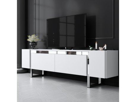 HANAH HOME TV polica Yildiz White Silver
