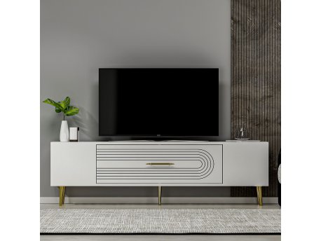 HANAH HOME TV polica Dekol3 White Gold