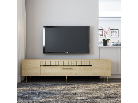 HANAH HOME TV polica Dekolp1 Sapphire Oak Gold