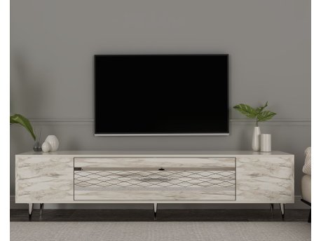 HANAH HOME TV polica Dekolp2 Ephesus Marble Silver
