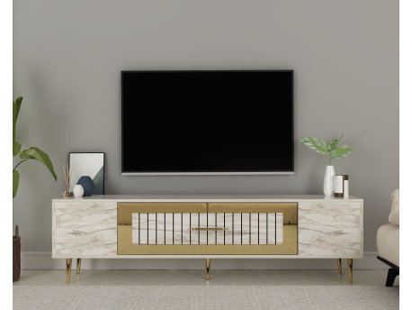 HANAH HOME TV polica Dekolp3 Ephesus Marble Gold
