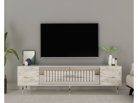 HANAH HOME TV polica Dekolp3 Ephesus Marble Silver