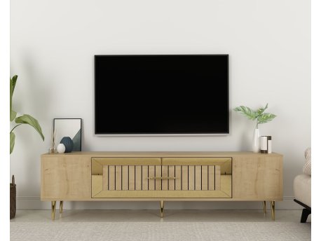 HANAH HOME TV polica Dekolp3 Sapphire Oak Gold