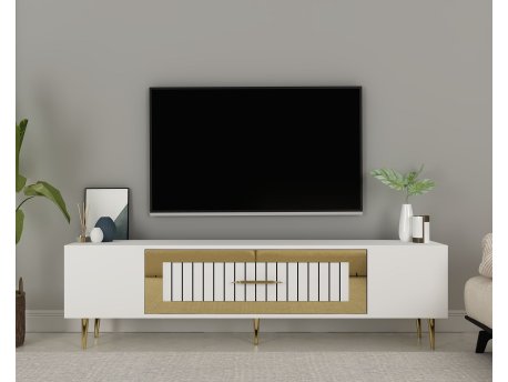 HANAH HOME TV polica Dekolp3 White Gold