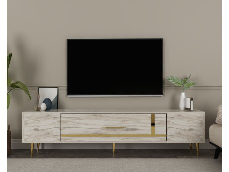 HANAH HOME TV polica Dekop1 Ephesus Marble Gold