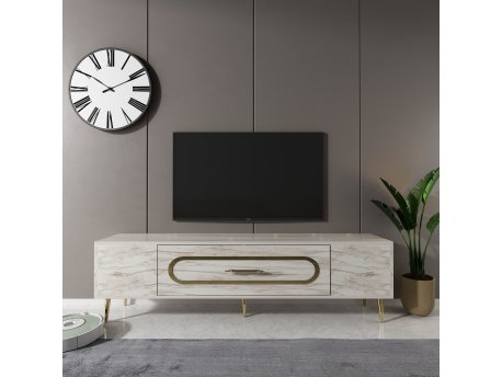 HANAH HOME TV polica Dekop3 Ephesus Marble Gold
