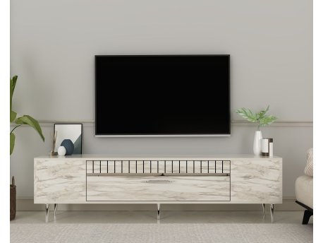 HANAH HOME TV polica Dekolp1 Ephesus Marble Silver
